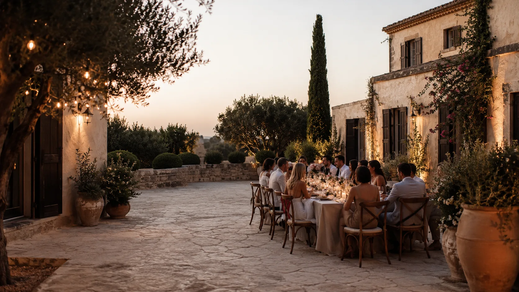 Private estate destination wedding reception